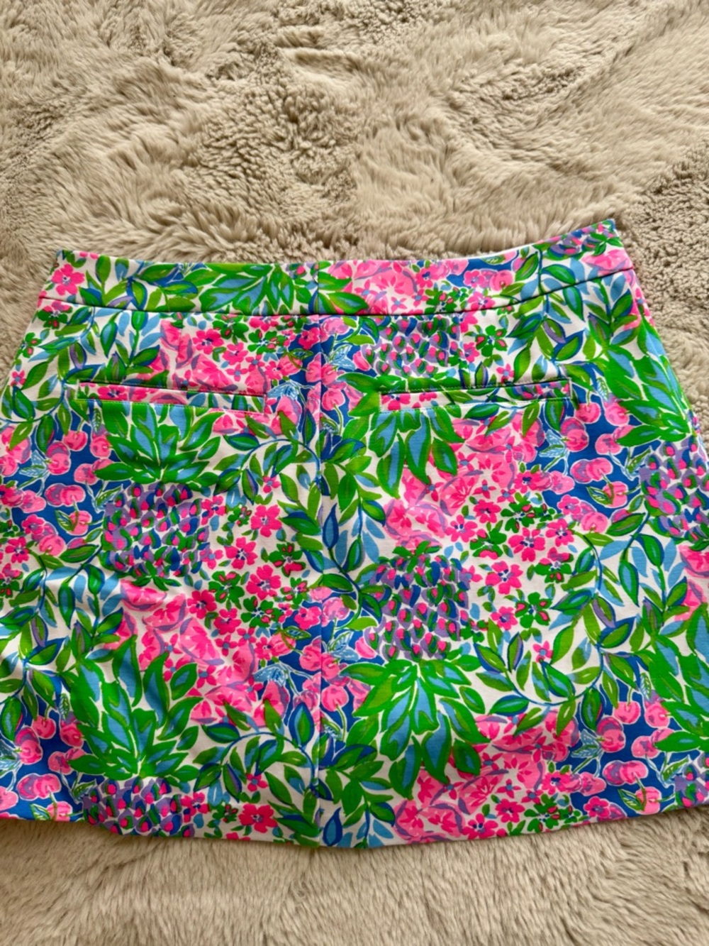 Lily Pulitzer Bright Floral Mini Skirt in Pink, Green & Blue - Picture 4 of 8